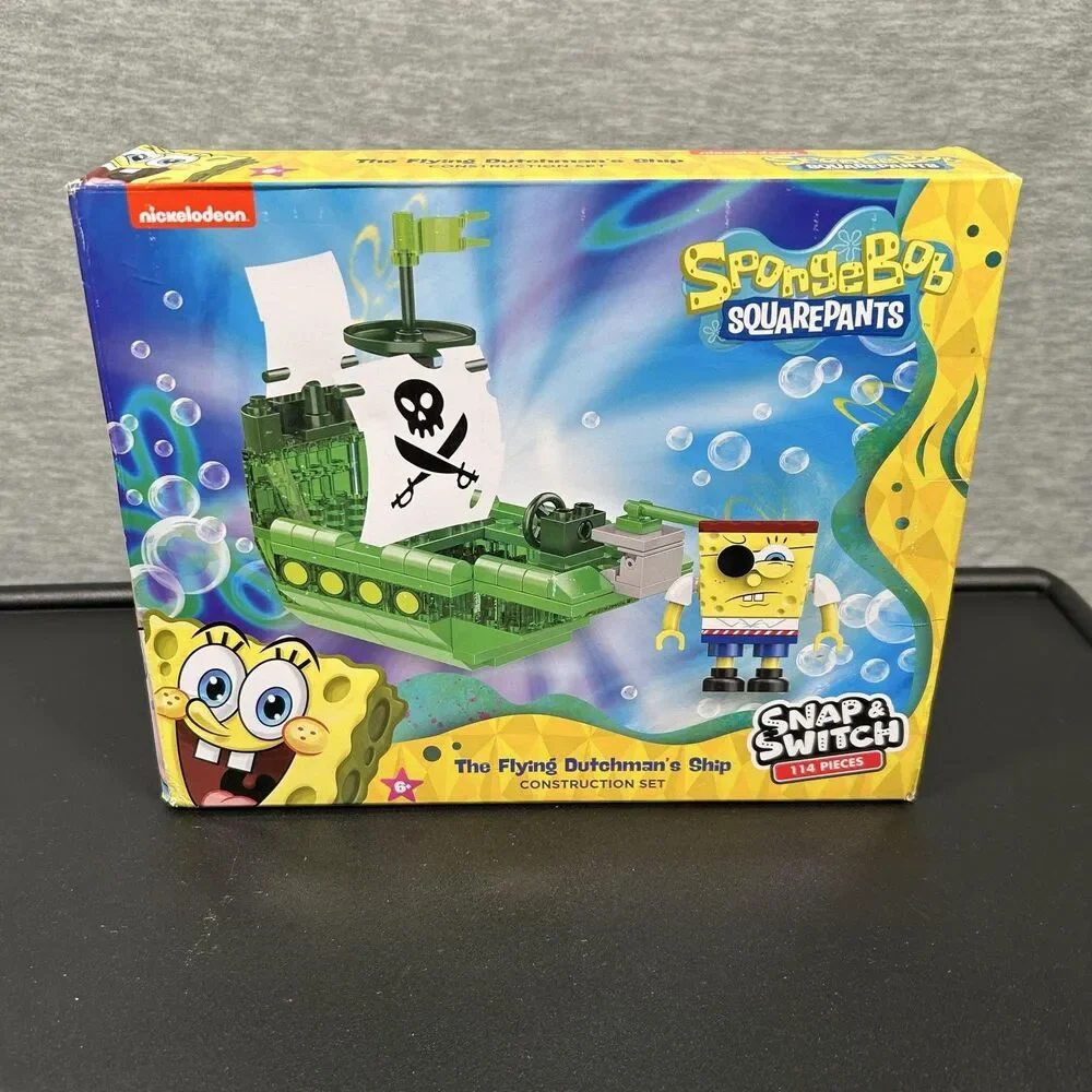 Snap & Switch SpongeBob SquarePants Flying Dutchman Ship 114pc Blocks Set New